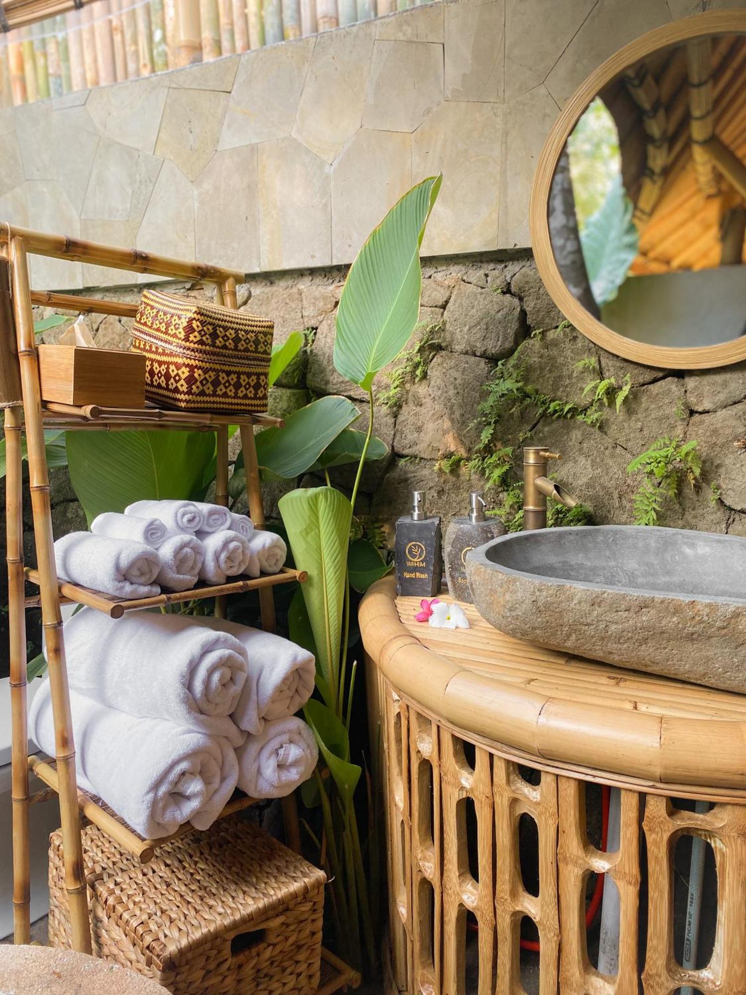 הוילה Wahem Eco Bamboo - Magical Bamboo House אובוד מראה חיצוני תמונה